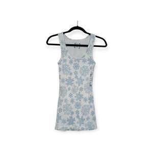 Old Navy Snowflake Ribbed Tank Top Womens S NWT Y2K‎ 2007 Preppy Holidays